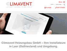 Tablet Screenshot of climavent.de